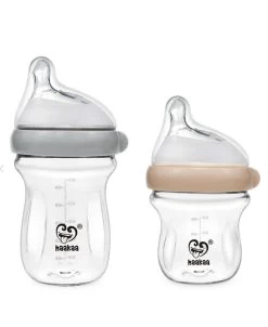 Haakaa Glass Baby Bottle – Gen 3 – 6m+ – 180ml