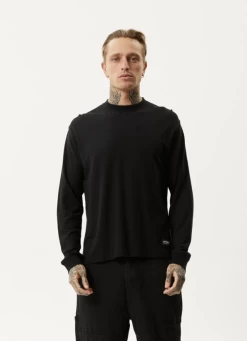 Afends Indica Hemp Crew – Black -Home Sales Store Afends Indica Hemp Tee