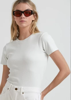 Afends Replay Hemp Ribbed Fitted Tee