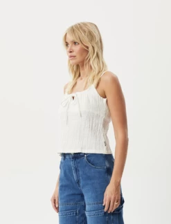 Afends Hemp Seersucker Cami – Calm -Home Sales Store Afends Seersucker Cami side