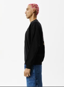 Afends Mens Sleepy Hollow Hemp Crew Neck Jumper -Home Sales Store Afends Sleepy Hollows hemp crew2