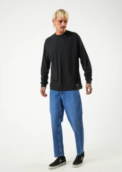 Afends Essential Hemp Retro Fit Long Sleeve Tee -Home Sales Store Afends THC Essentials Hemp LS 2