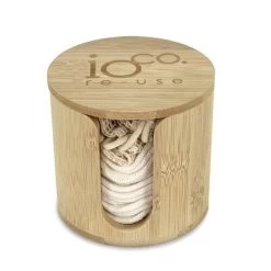 Ioco Bamboo Cotton Reusable Face Wipes In Bamboo Cylinder