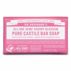 Dr. Bronner's Dr Bronner Castile Soap Bar 140g 22 Dr. Bronner's Dr Bronner Castile Soap Bar 140g -Home Sales Store Bar Soap 140g Cherry Blossom 300x300 1
