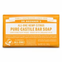 Dr. Bronner's Dr Bronner Castile Soap Bar 140g 23 Dr. Bronner's Dr Bronner Castile Soap Bar 140g -Home Sales Store Bar Soap 140g Citrus 300x300 1