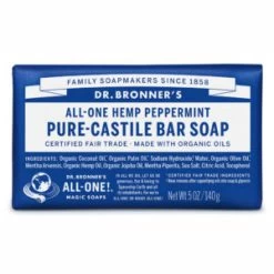 Dr. Bronner's Dr Bronner Castile Soap Bar 140g 21 Dr. Bronner's Dr Bronner Castile Soap Bar 140g -Home Sales Store Bar Soap 140g Peppermint 300x300 1