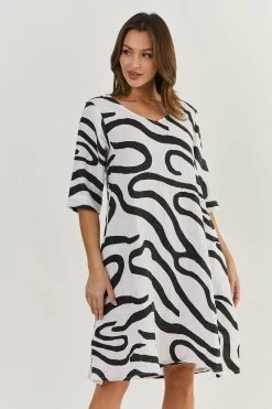 Naturals By O & J Linen Dress GA526