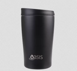 Oasis Travel Cup – 380ml -Home Sales Store Black Stainless Steel Travel Cup Oasis