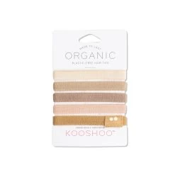 KOOSHOO Plastic Free Hair Ties – 5 Pack -Home Sales Store Blond Organic Plastic Free Hair Ties by KOOSHOO front