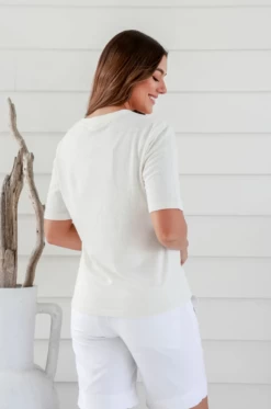 Braintree Hemp Boxy Tee -Home Sales Store Braintree Hemp Boxy Tee White 2
