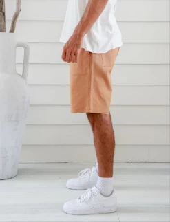 Braintree Hemp Shorts -Home Sales Store Braintree Hemp Cargo Shorts Almond side