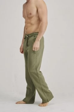 Braintree 100% Hemp Pants -Home Sales Store Braintree Hemp pants Khaki side