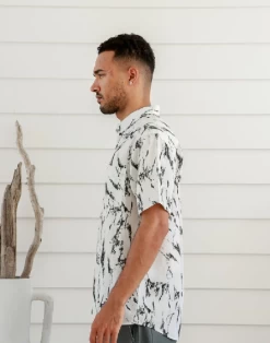 Braintree Hemp Silk Shirt – Black Wave -Home Sales Store Braintree MST2326 hemp silk shirt