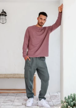 Braintree Hemp Long Sleeve Tee MWT2305 -Home Sales Store Braintree long sleeve hemp tee Mauve 3