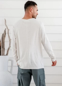 Braintree Hemp Long Sleeve Tee MWT2305 -Home Sales Store Braintree long sleeve hemp tee Natural 1