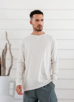 Braintree Hemp Long Sleeve Tee MWT2305 -Home Sales Store Braintree long sleeve hemp tee Natural