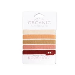 KOOSHOO Plastic Free Hair Ties – 5 Pack -Home Sales Store Ginger Organic Plastic Free Hair Ties by KOOSHOO front