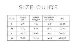 Hemp Crew Socks – Hemp Clothing Australia -Home Sales Store HCA Sock size guide