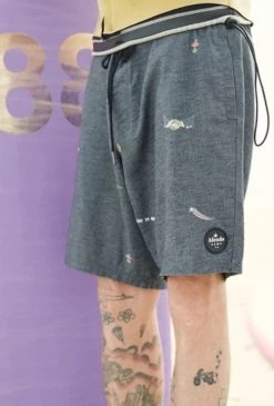 Afends Kettleish Hemp Fixed Waist Boardshort