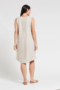 LSB 1981 Sleeveless Hemp Dress 100% Hemp -Home Sales Store LSB1981 NAT B 813x1220 1