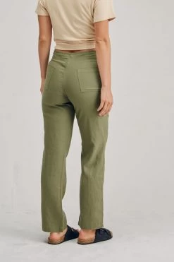 LSB 796 Ladies 100% Hemp Drawstring Beach Pants -Home Sales Store LSB796 KHAKI S 813x1220 1