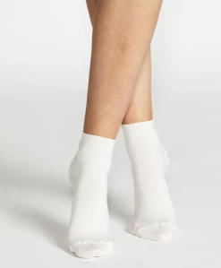 Levante Sofia Quarter Crew Sock -Home Sales Store Levante Sofia crew sock white