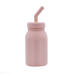 Melii Silicone Straw Bottle -Home Sales Store Melii silicone bottle pink