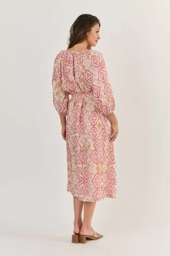 Audrey Linen Dress Naturals By O & J -Home Sales Store Naturals by o j GA534 Ikat 1