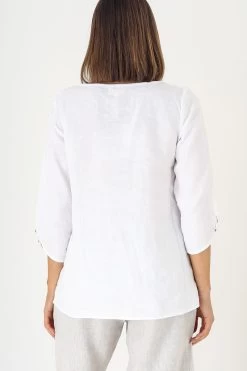 Naturals By O & J Sophie Tunic – Linen -Home Sales Store NaturalsO J GA359 white