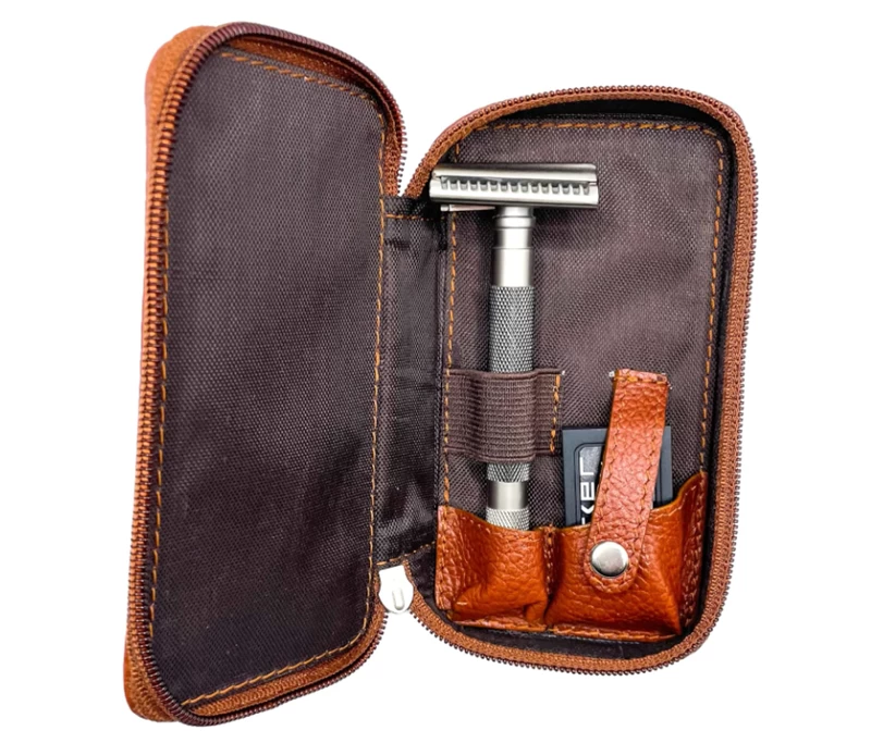 Parker Leather Safety Razor Travel Case 3 Parker Leather Safety Razor Travel Case - Image 3