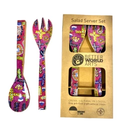 Better World Arts Salad Server Set 7 Better World Arts Salad Server Set -Home Sales Store Rosie Ross salad servers