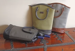 Sachi Insulated 2 Bottle Wine Tote -Home Sales Store Sachi Wine Tote Charcoal 2
