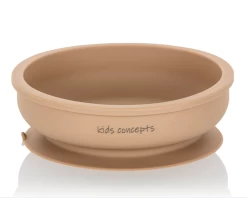 Kids Concepts Silicone Suction Bowl -Home Sales Store Taupe Suction Bowl Kids Concepts