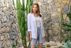 White Linen Jacket Naturals By O & J -Home Sales Store White Linen Jacket GA505 3