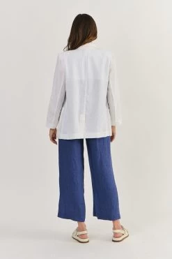 White Linen Jacket Naturals By O & J -Home Sales Store White Linen Jacket GA505 back