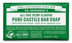 Dr. Bronner's Dr Bronner Castile Soap Bar 140g 18 Dr. Bronner's Dr Bronner Castile Soap Bar 140g -Home Sales Store almond 5oz bar soap 360x