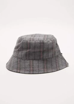 Afends Amity Hemp Check Bucket Hat