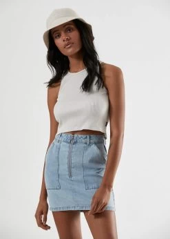 Afends STREET LIFE Hemp Denim Skirt
