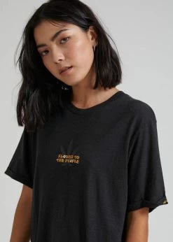 Afends FLOWER HOUR Hemp Boyfriend Fit Tee