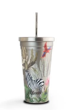 Cheeki Insulated Smoothie Tumbler – 500ml – Designer Range -Home Sales Store jungle tumbler web