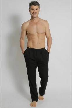 MSB 196 Men’s Beach Pants- Hemp Bamboo -Home Sales Store msb196 blk f