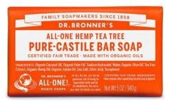 Dr. Bronner's Dr Bronner Castile Soap Bar 140g 17 Dr. Bronner's Dr Bronner Castile Soap Bar 140g -Home Sales Store tea tree 5oz bar soap 360x
